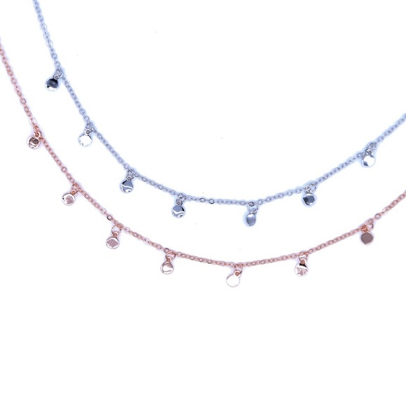 Dainty Coin Semi Choker Necklace - Picture 2 of 3